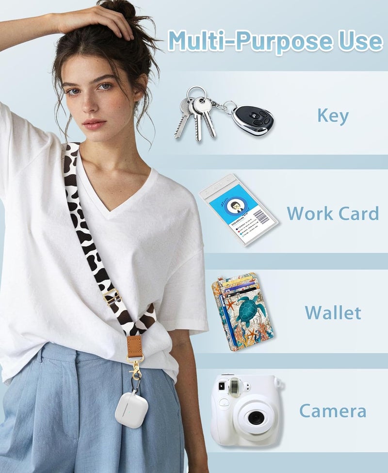 Yonlevres Phone Lanyard Crossbody Wrist Strap Adjustable, Cow Cell Phone Lanyard Wristlet Universal Strap with 2 Tether Tabs Cute for Women ID Badges Accessories - Image 4